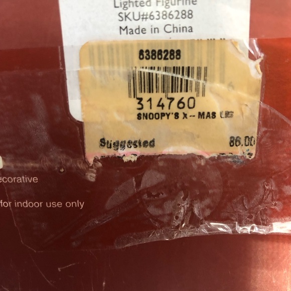 Lenox Snoopy’s Christmas Lighted Figurine Collectible 8.5” x 7.5” Original Box. - Picture 10 of 11